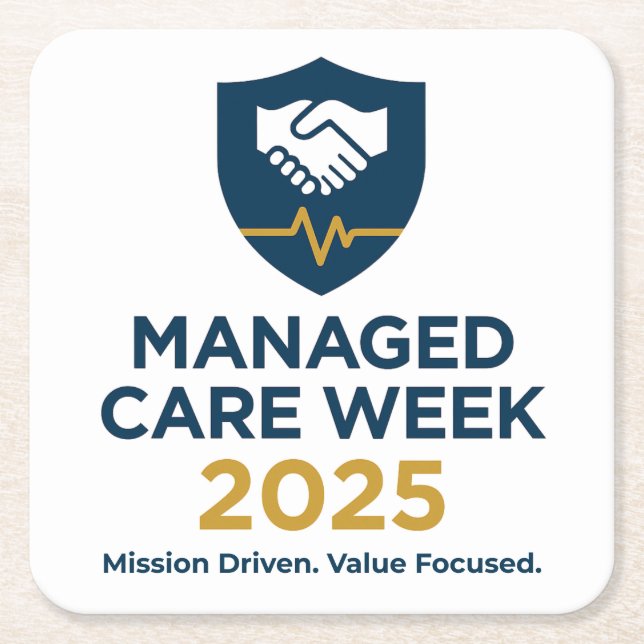 Managed Care Week 2025 - Paper Coasters Rechteckiger Pappuntersetzer (Vorderseite)