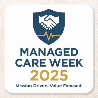 Managed Care Week 2025 - Papierhalterungen Rechteckiger Pappuntersetzer