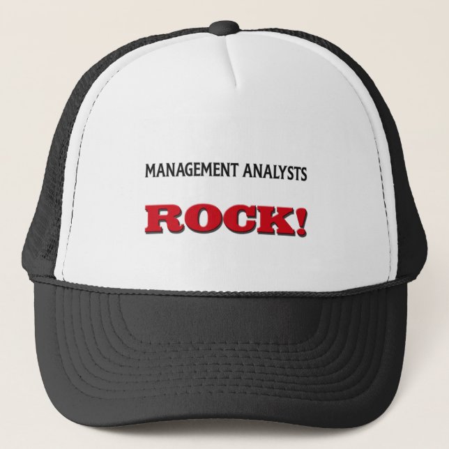 Management-Analytiker-Felsen Truckerkappe (Vorderseite)