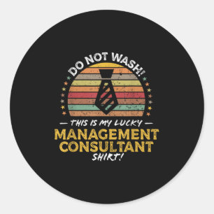 Managementberater Job Titel Funny Quote Graphen Runder Aufkleber