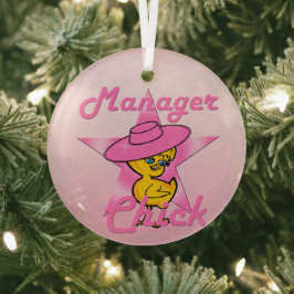 Manager Chick #8 Ornament Aus Glas