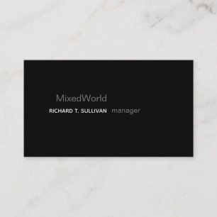 Manager elegant und modern schwarz visitenkarte