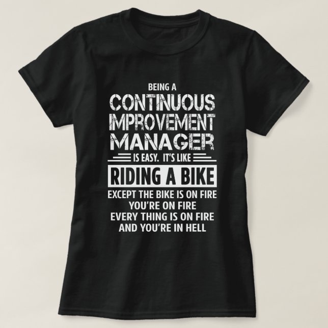 Manager für kontinuierliche Verbesserung T-Shirt (Design vorne)