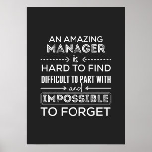 Manager, Geschenk für Manager, ein wahrlich großar Poster