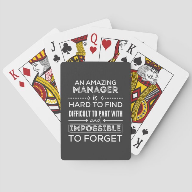 Manager, Geschenk für Manager, ein wahrlich großar Spielkarten (Rückseite)