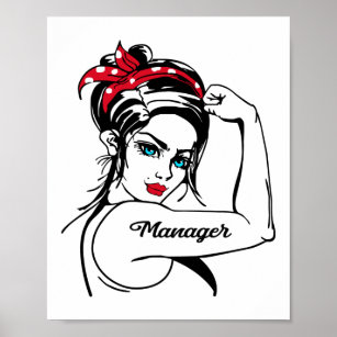 Manager Rosie The Riveter Button Up Poster