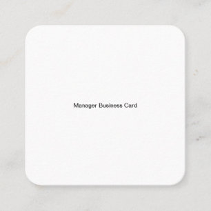 Manager Square Round-Business-Karte Quadratische Visitenkarte