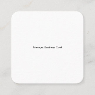 Manager Square Round-Business-Karte Quadratische Visitenkarte