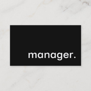 Manager. Visitenkarte