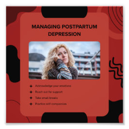 Managing Postpartum Depression Awareness Design Fotodruck