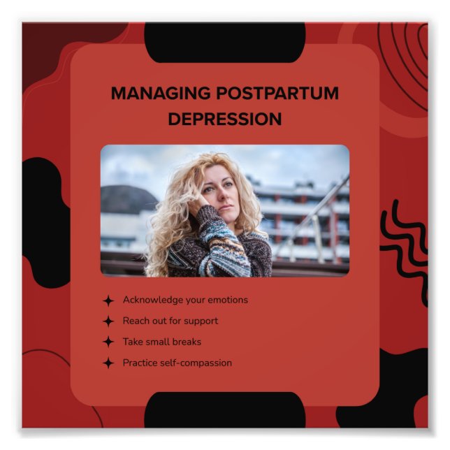 Managing Postpartum Depression Awareness Design Fotodruck (Vorne)