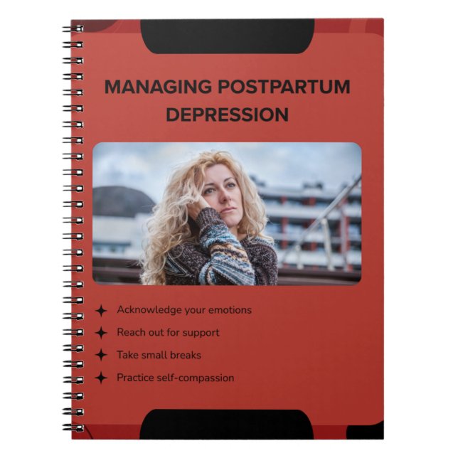 Managing Postpartum Depression Awareness Design Notizblock (Vorderseite)