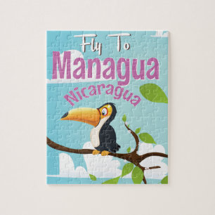 Managua, Nicaragua, ein altes Reiseplakat