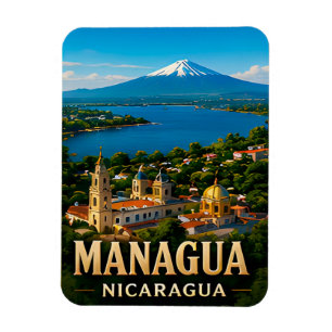 Managua Nicaragua Reise Stadt Souvenir Andenken Magnet