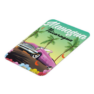 Managua - Nicaragua Reiseplakat Magnet