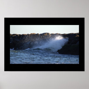 Manahawkin Waves Hitze Jetty Poster
