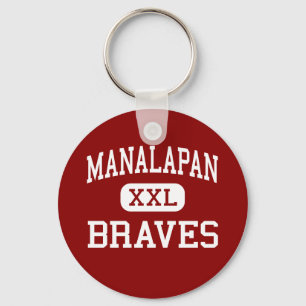 Manalapan - Braves - Hoch - Englische Stadt New Je Schlüsselanhänger