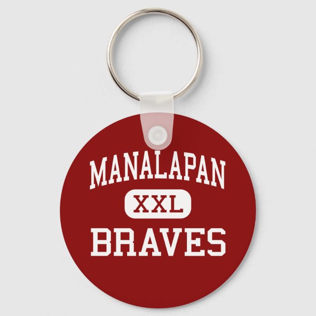 Manalapan - Braves - Hoch - Englische Stadt New Je Schlüsselanhänger (Vorderseite)