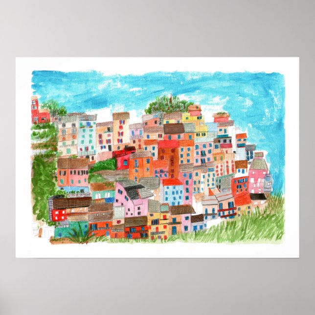 Manarola, Cinque Terre, Italie Affiche (Devant)