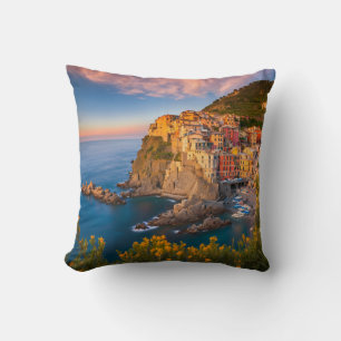 Manarola Cinque Terre Italien Med Sea Coast Kissen
