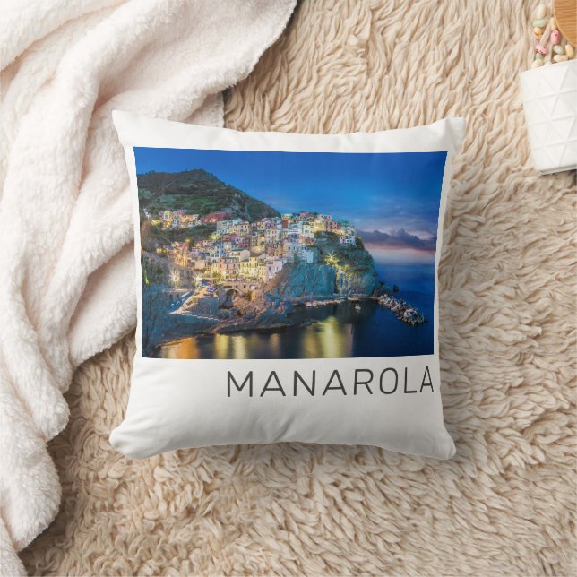 Manarola Cinque Terre La Spezia Italien Panorama Kissen (Decke)