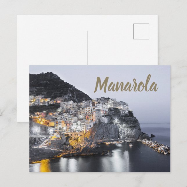 Manarola Cinque Terre Ligurien Italien Kunst, Dich Postkarte (Vorne/Hinten)