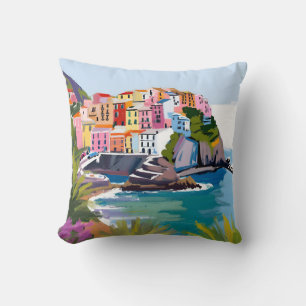 Manarola Cinque Terre Ligurien Italien Mittelmeer Kissen