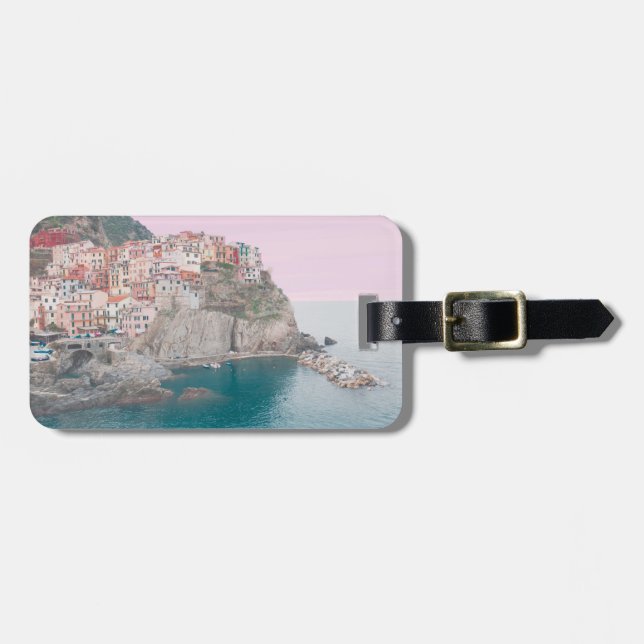 Manarola in Italien - Cinque Terre, Ligurien Gepäckanhänger (Vorderseite horizontal)