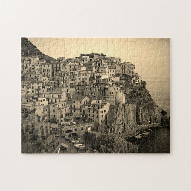 Manarola in Sepia Tones - 11x14 - 252 Stk. (Horizontal)