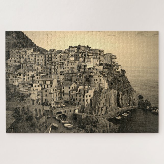 Manarola in Sepia Tones - Italien - 20x30 - 1014 S (Horizontal)