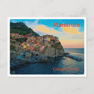 MANAROLA Italien - Cinque Terre - PANORAMA Postkar Postkarte