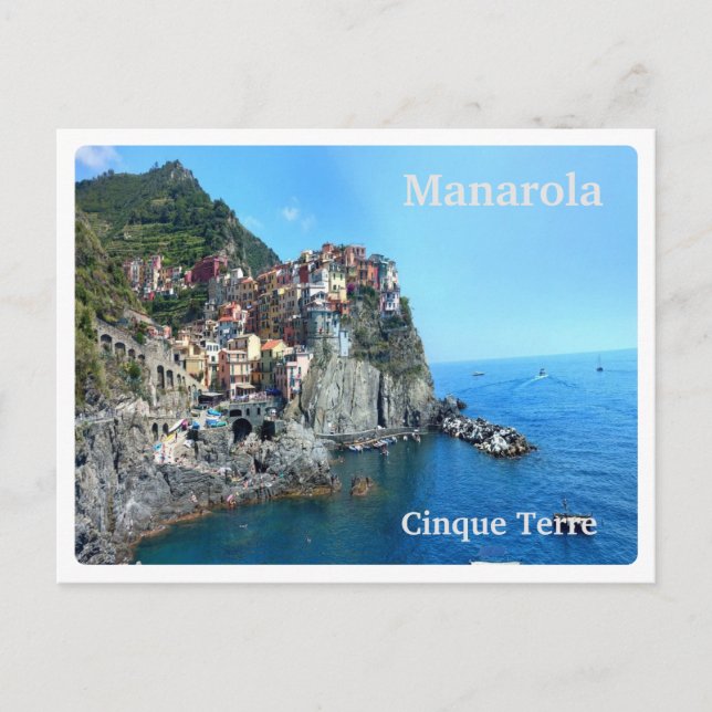 MANAROLA - Italy - Cinque Terre - PANORAMA Postkarte (Vorderseite)