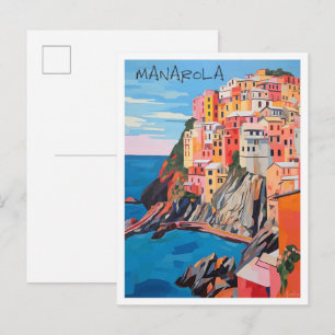 Manarola Ligurien Italien Reise Postkarte
