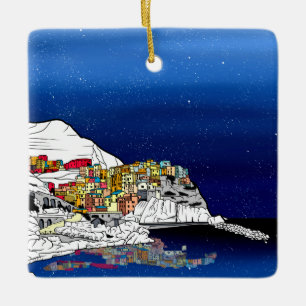 Manarola Village Italien Keramikornament