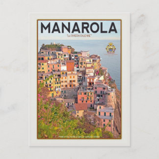 Manarola Vineyard Sunset (white) Postkarte