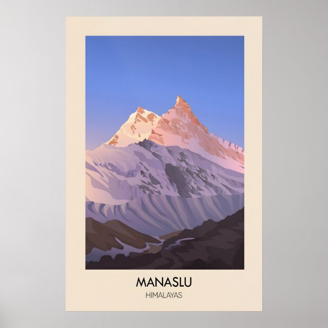 Manaslu Berg Himalaja Poster (Vorne)