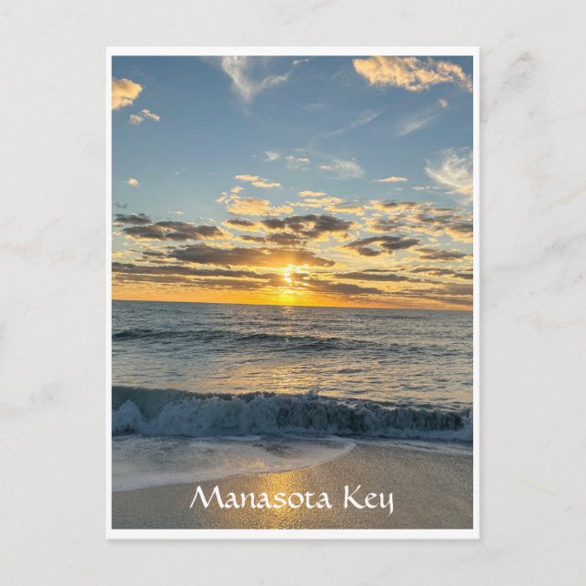 Manasota Key Sunset Englewood Beach Florida Postkarte (Vorderseite)