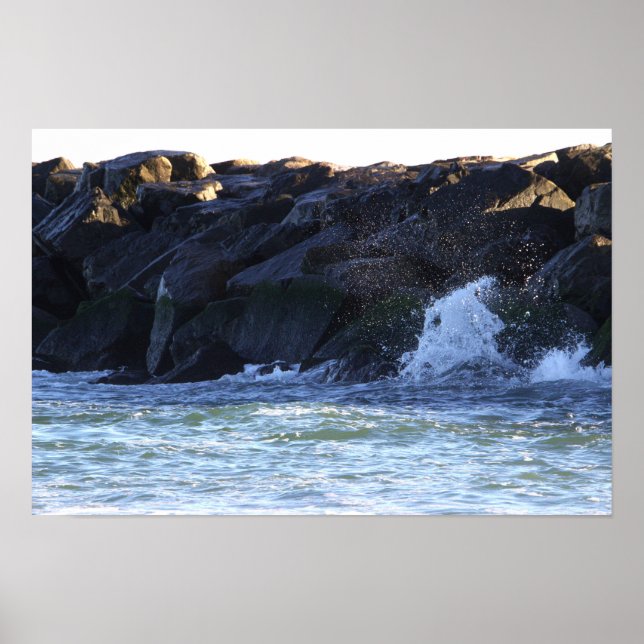Manasquan Jetty Waves Poster (Vorne)