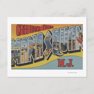 Manasquan, New Jersey - Große Buchstabenszenen Postkarte