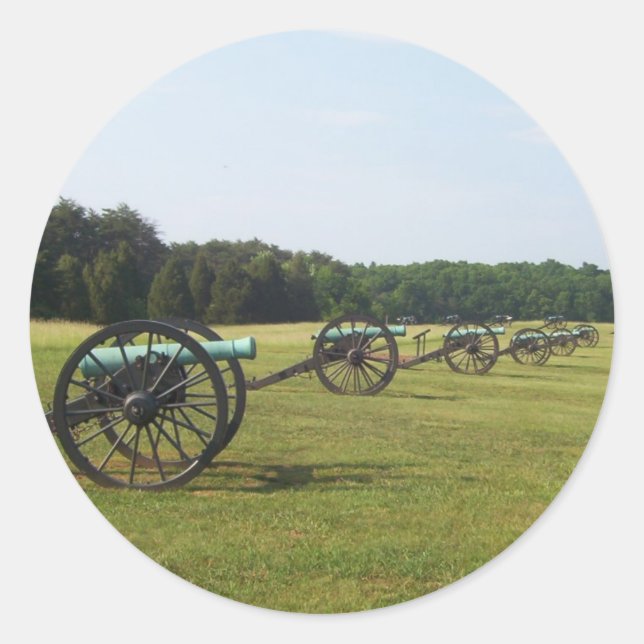 Manassas-Schlachtfeld - Ziviler Krieg Runder Aufkleber (Vorderseite)