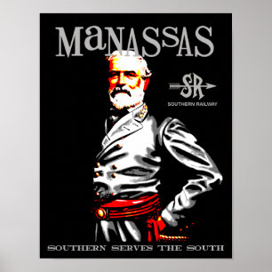 Manassas Virginia Retro travel Poster