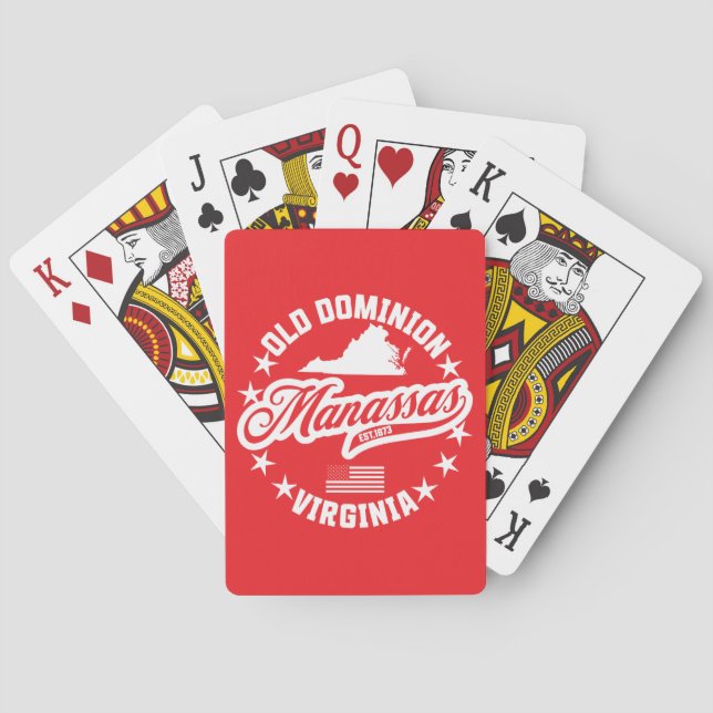 Manassas, Virginia Spielkarten (Rückseite)