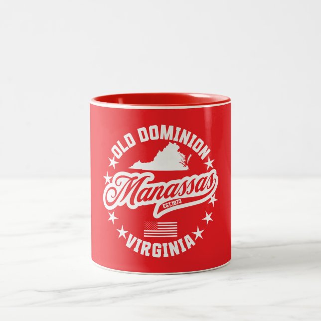 Manassas, Virginia Zweifarbige Tasse (Mittel)