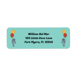 Manatee and Balloons Custom Birthday Party