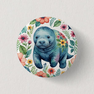 Manatee Baby Shirt Button