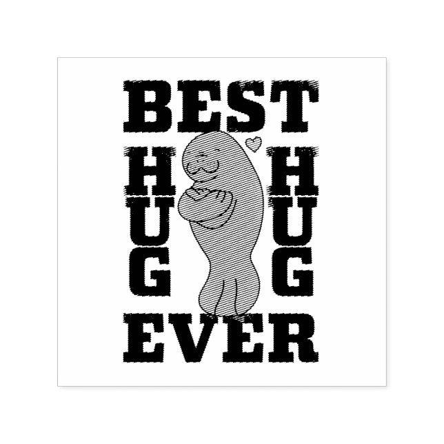 Manatee - Best Hug Ever - Hug - ASL Design Permastempel (Design)