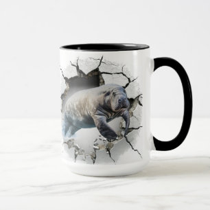 Manatee bricht durch Mauer Tasse