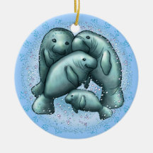 Manatee Bubbles Ornament