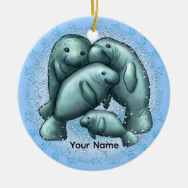 Manatee Bubbles Ornament