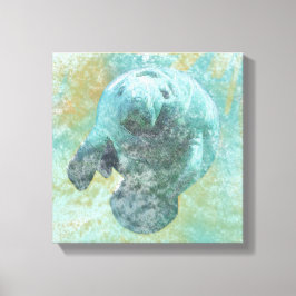 Manatee Coastal Living Painting Leinwanddruck